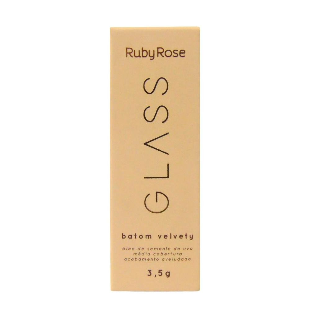 Batom Velvety Ruby Rose Glass Bg02 3,5g Glass 5