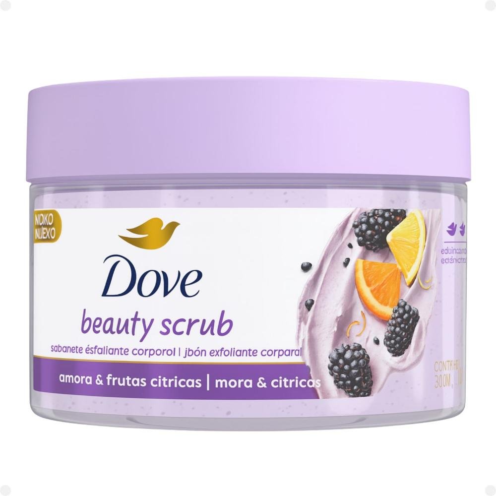 Sabonete Esfoliante Corporal Dove Beauty Scrub Amora e Frutas Cítricas 280g