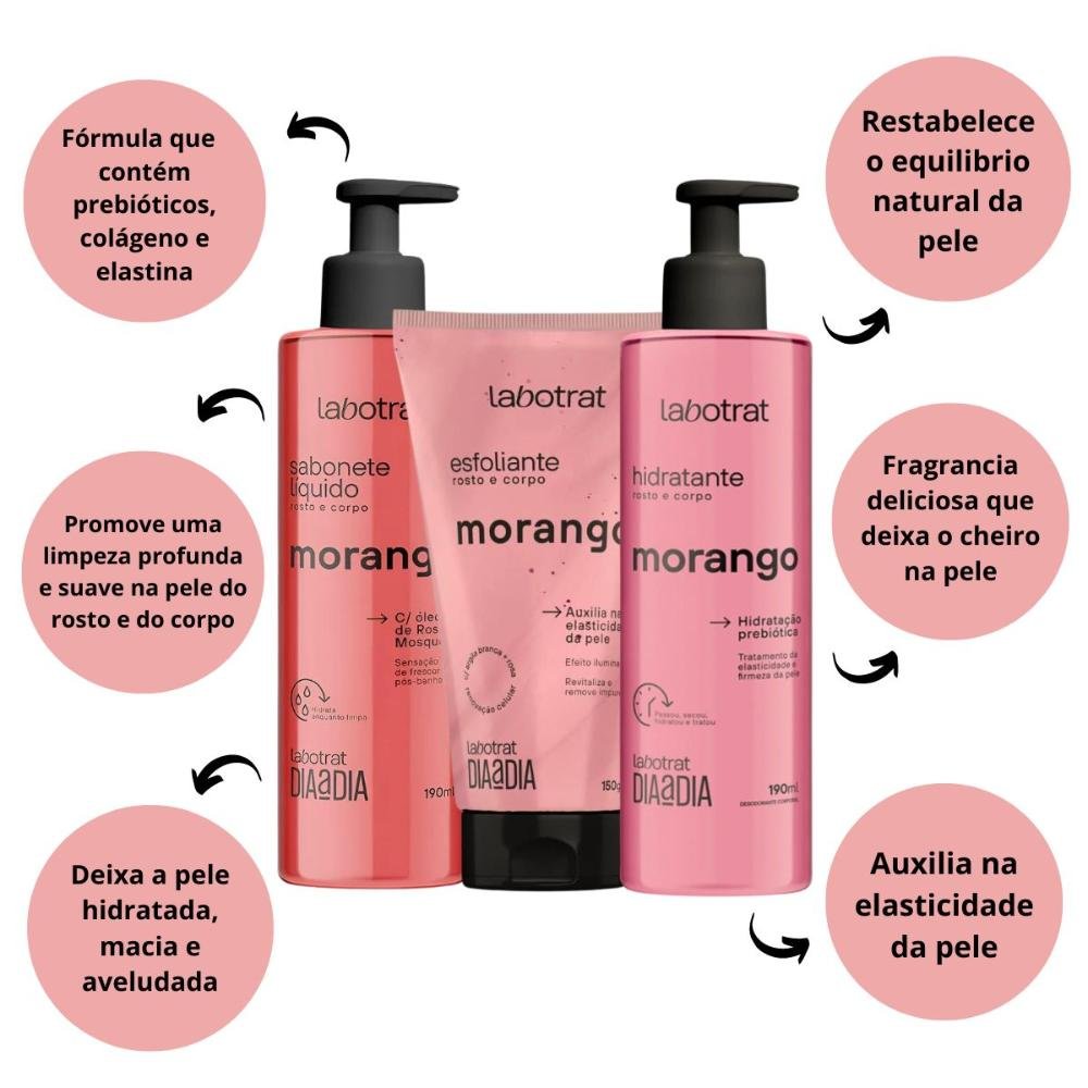 Kit Labotrat Rosto e Corpo Morango C/3 ÚNICO 2