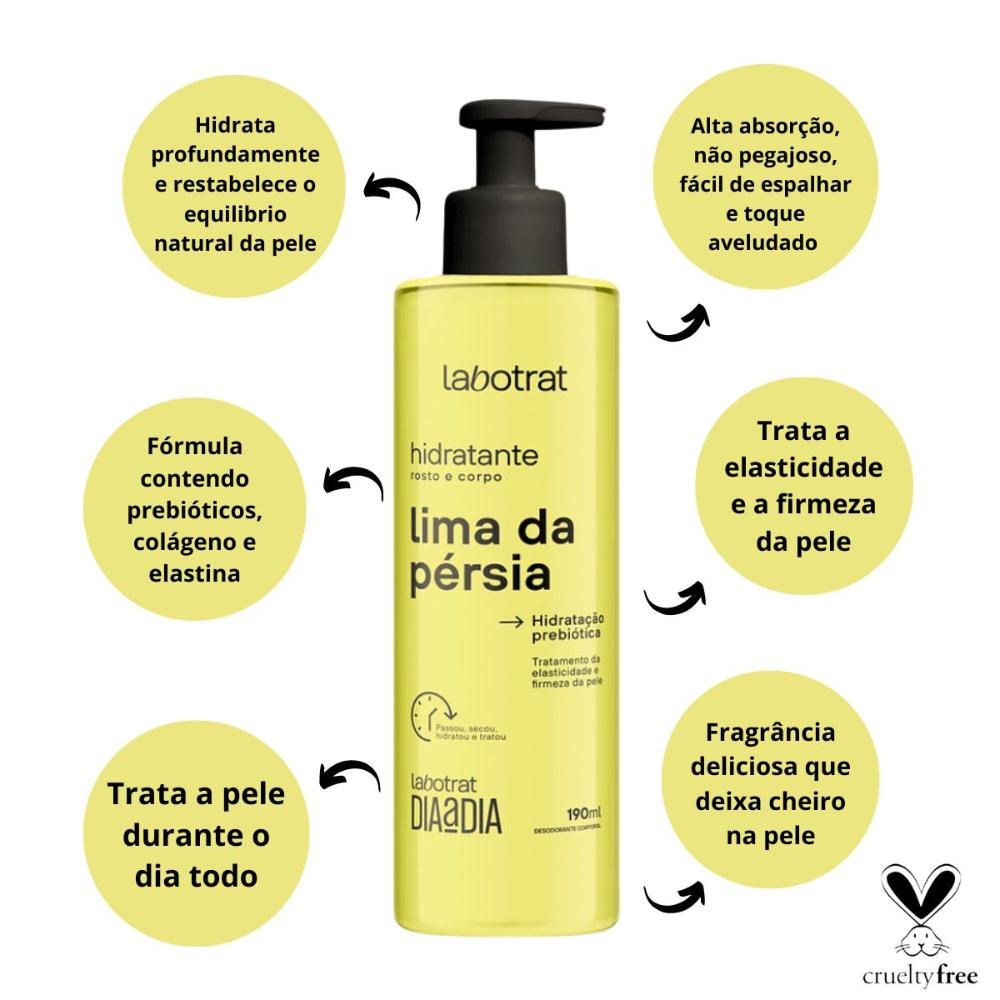 Hidratante Rosto e Corpo Labotrat Lima da Pérsia 190ml 190ml 2