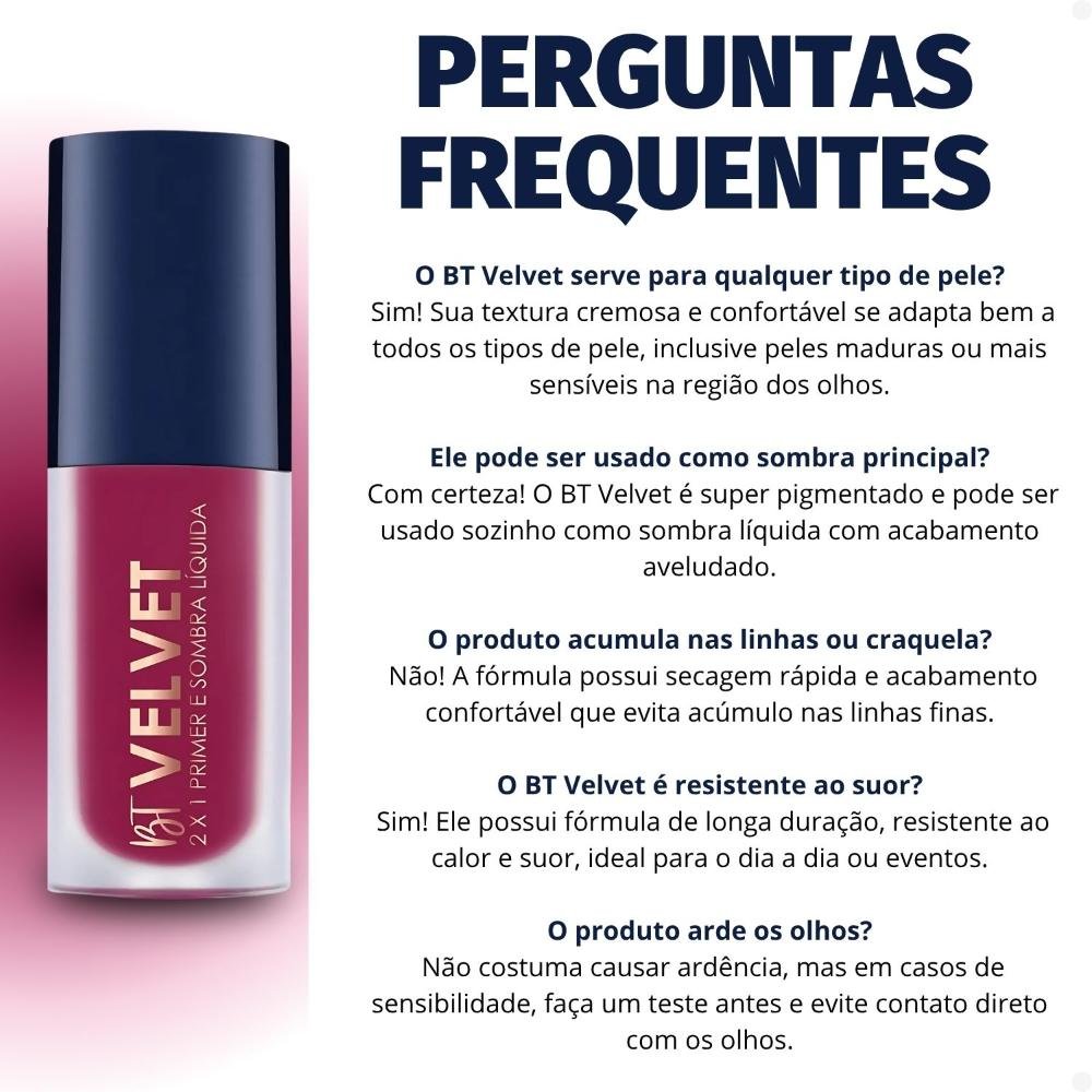 Primer e Sombra Líquida Bruna Tavares Bt Velvet 2x1 Cherry Cherry 2