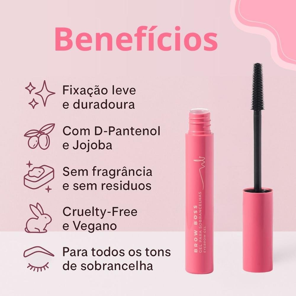 Gel Para Sobrancelhas Ruby Rose Natalia Beauty Brow Boss 4ml 2