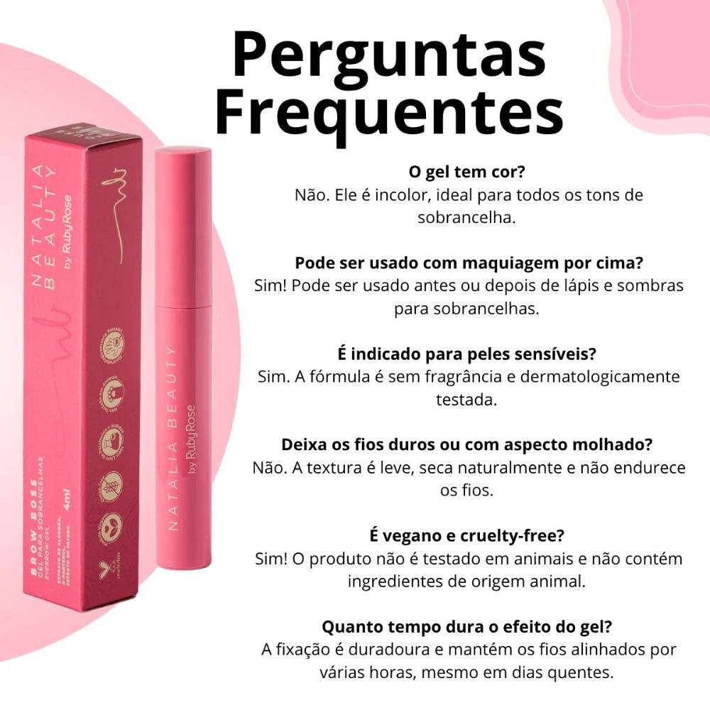 Gel Para Sobrancelhas Ruby Rose Natalia Beauty Brow Boss 4ml 6