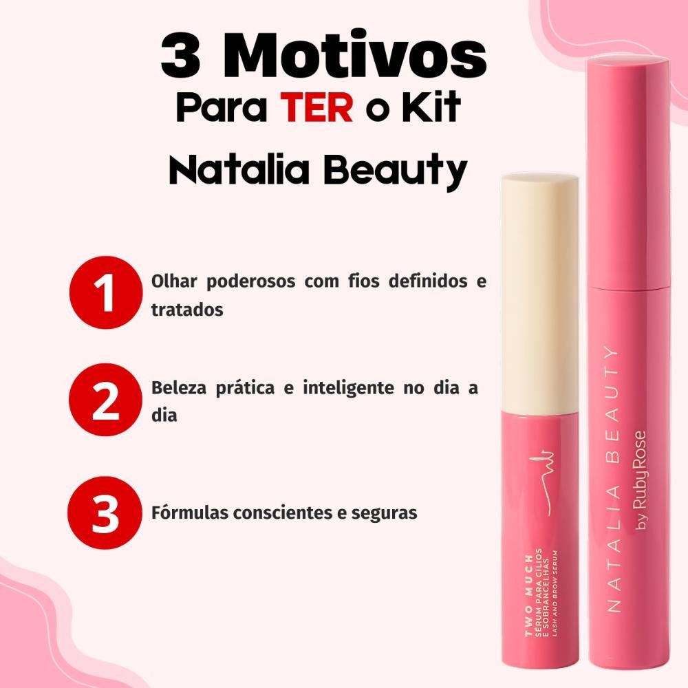 Kit Natalia Beauty by Ruby Rose: Gel Brow Boss e Sérum Two Much ÚNICO 5