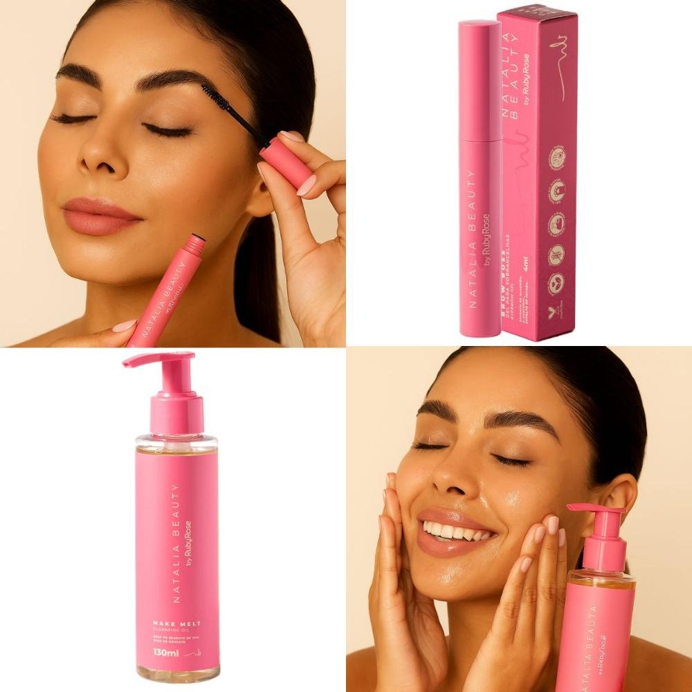 Kit Natalia Beauty by Ruby Rose: Cleansing Oil e Gel Brow Boss ÚNICO 4