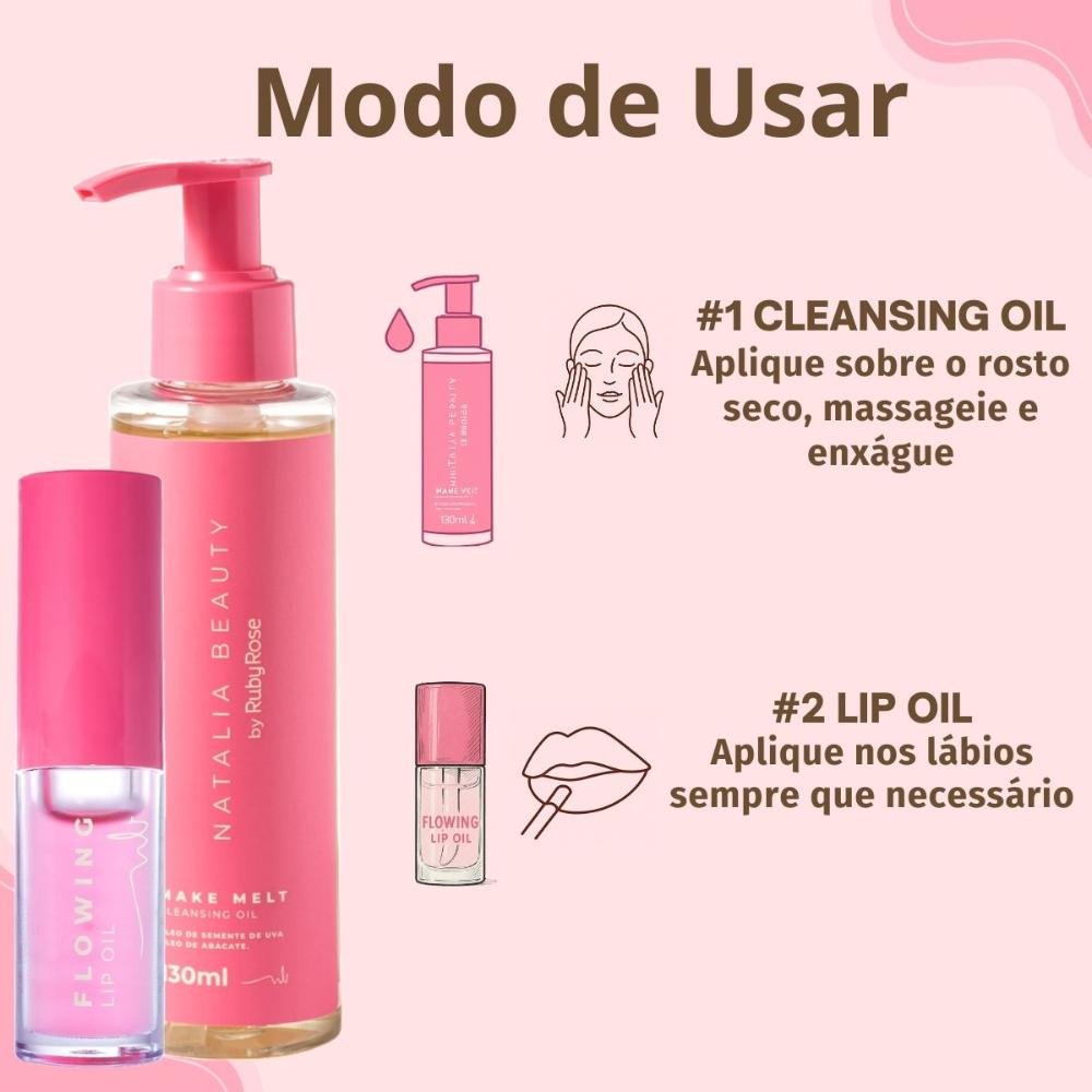 Kit Natalia Beauty by Ruby Rose: Cleansing Oil e Lip Oil ÚNICO 6