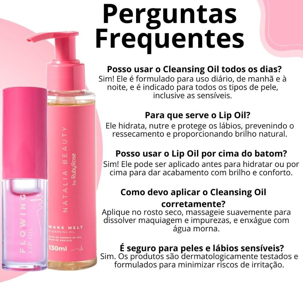 Kit Natalia Beauty by Ruby Rose: Cleansing Oil e Lip Oil ÚNICO 7