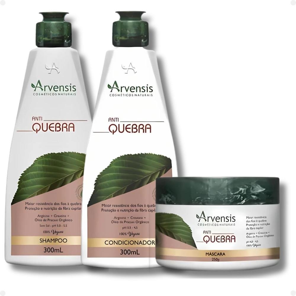 Kit Arvensis Anti Quebra: Shampoo 300ml, Condicionador 300ml e Máscara 250g