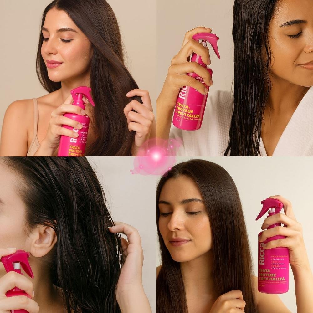 Spray Uso Essencial Ricca Trata, Protege e Revitaliza 250ml 250ml 3