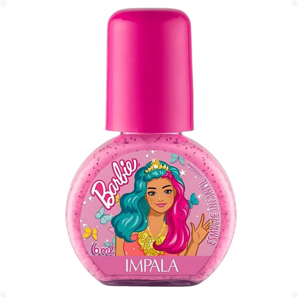 Esmalte Infantil Impala Barbie Brilho Encantado 6ml
