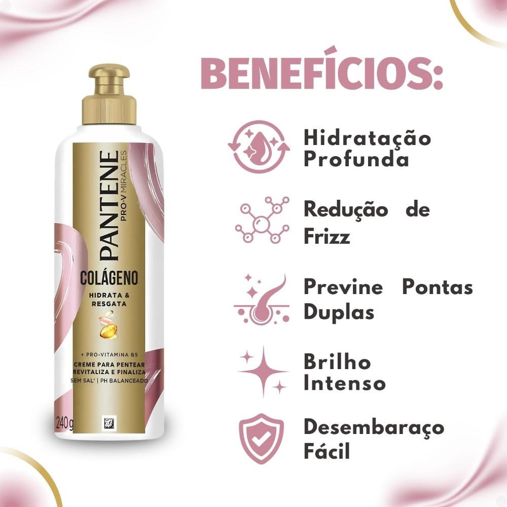 Creme Para Pentear Pantene Pro-v Colágeno 240g 240g 2