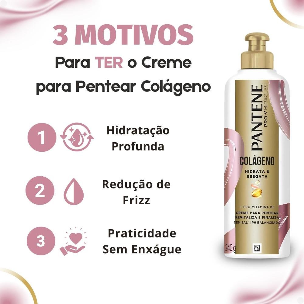 Creme Para Pentear Pantene Pro-v Colágeno 240g 240g 4