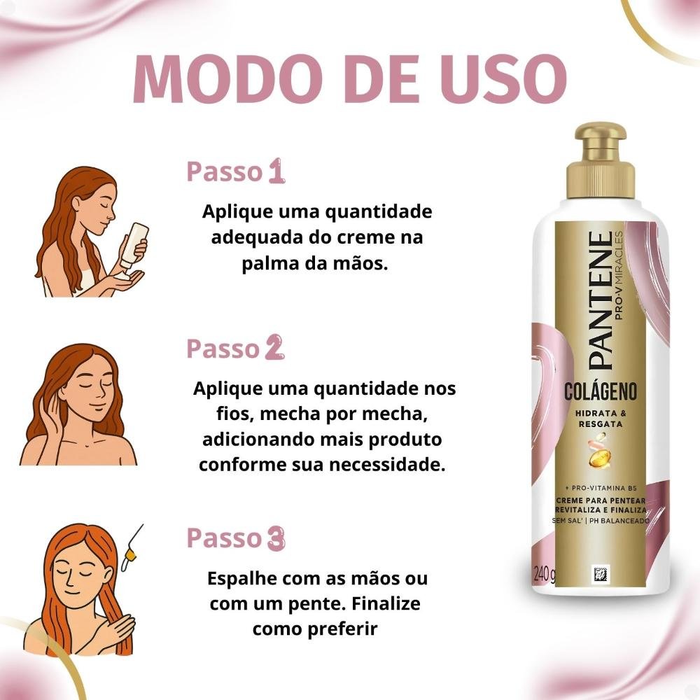 Creme Para Pentear Pantene Pro-v Colágeno 240g 240g 6