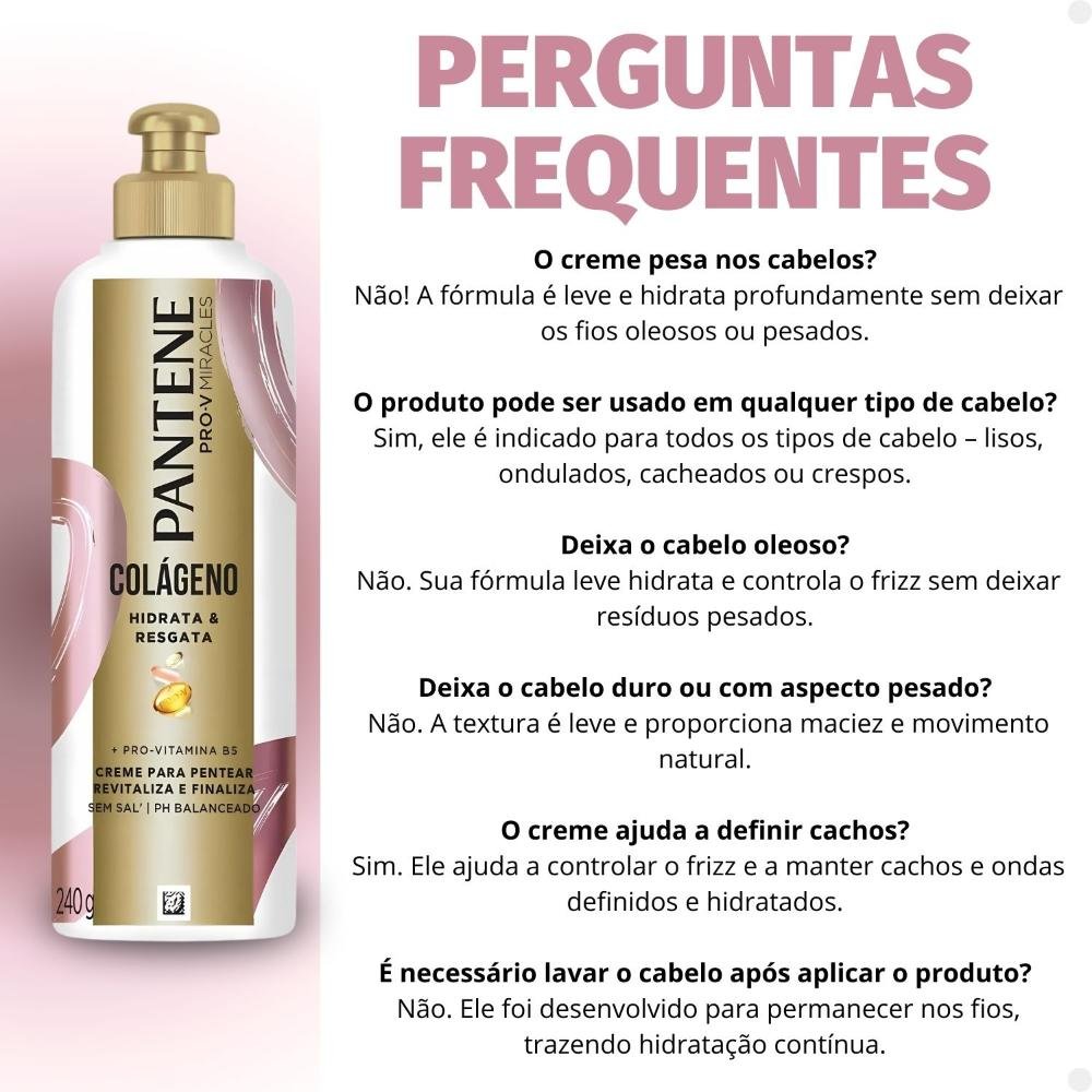 Creme Para Pentear Pantene Pro-v Colágeno 240g 240g 7