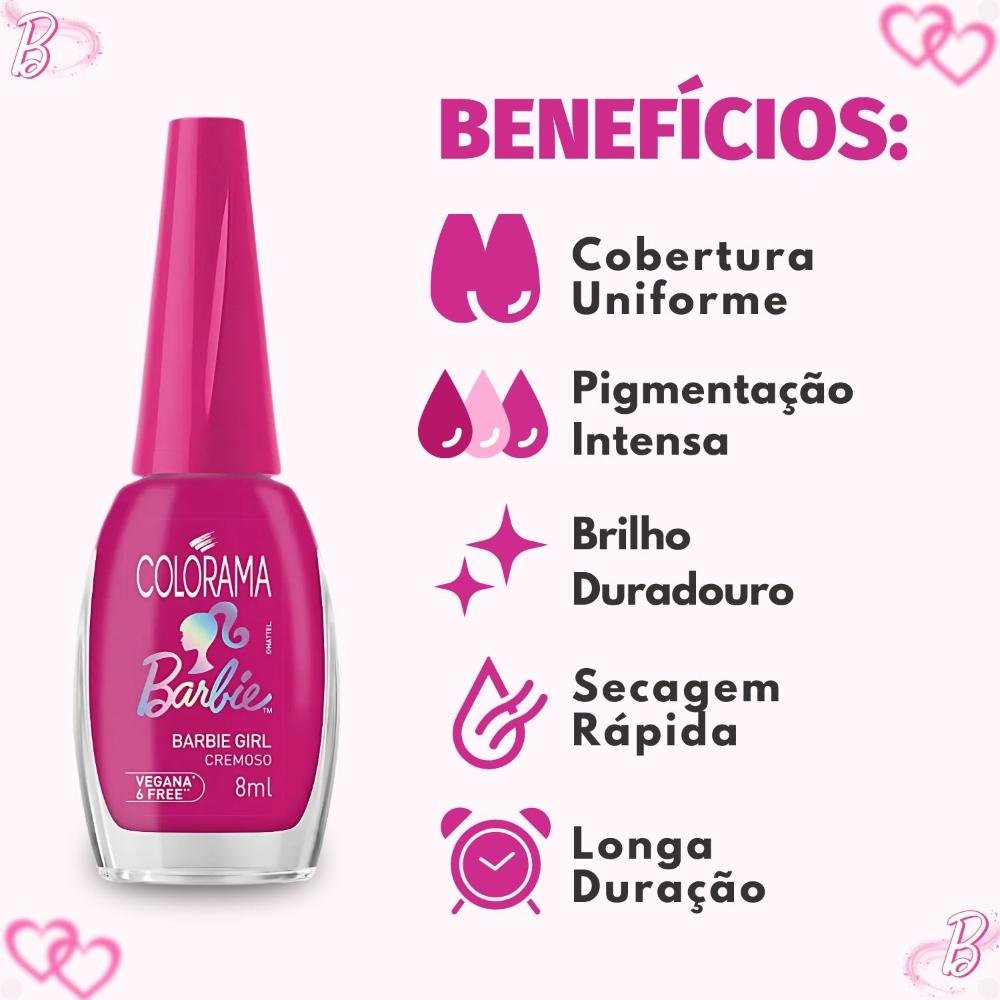 Esmalte Cremoso Colorama Barbie cor Barbie Girl 8ml Barbie Girl 2