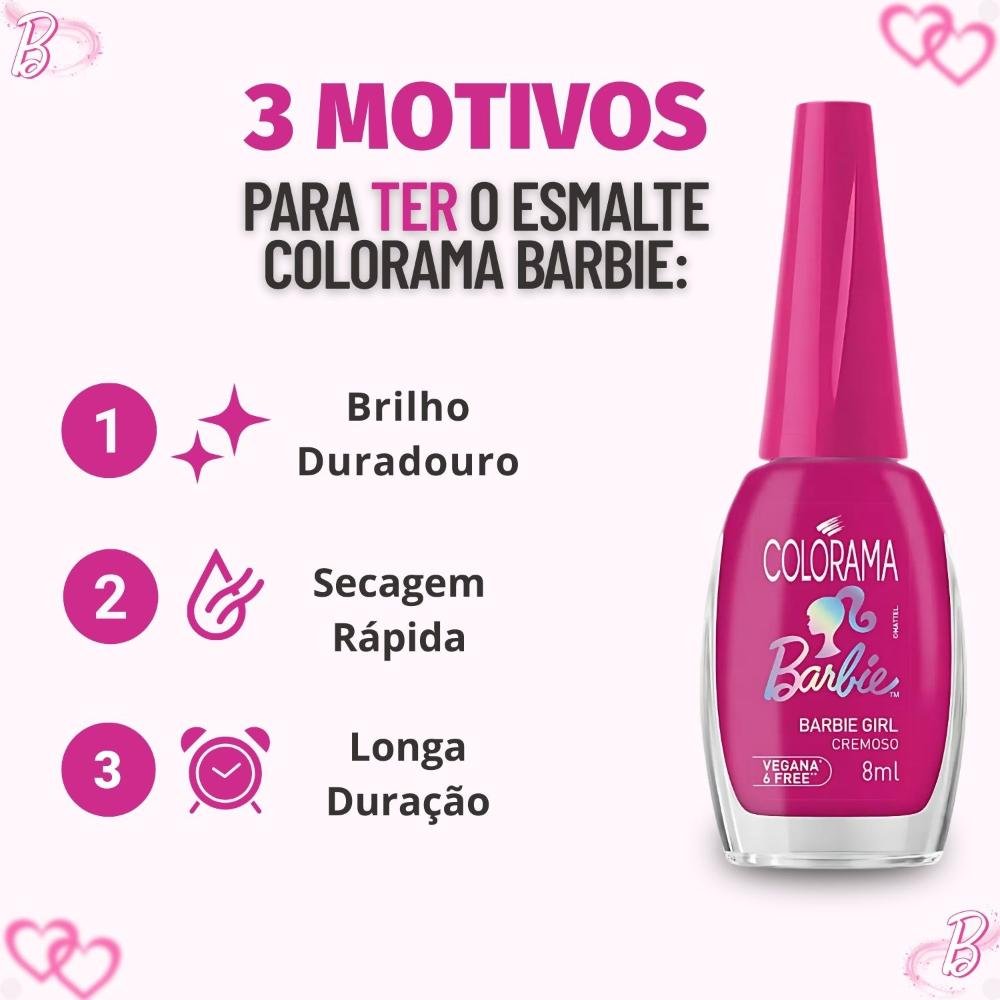 Esmalte Cremoso Colorama Barbie cor Barbie Girl 8ml Barbie Girl 4