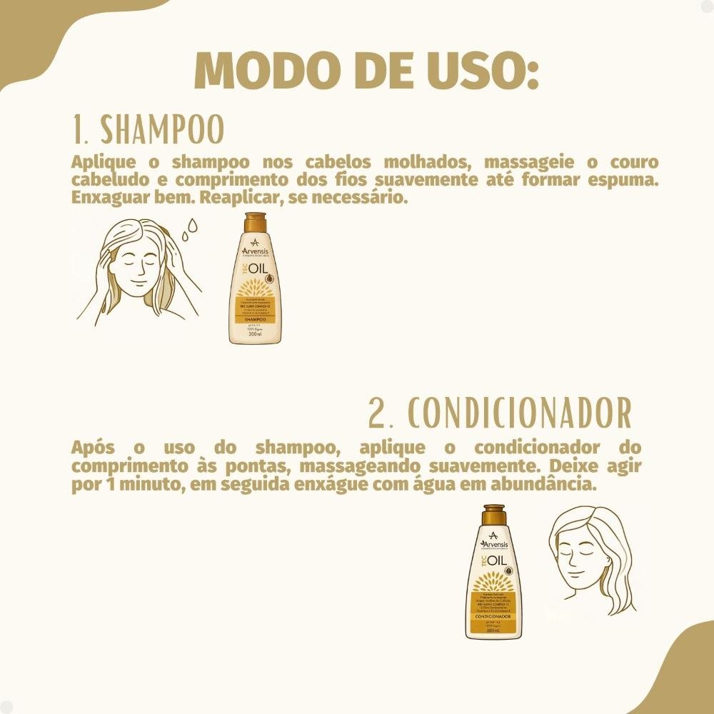 Kit Arvensis Tec Oil: Shampoo e Condicionador 300ml ÚNICO 4