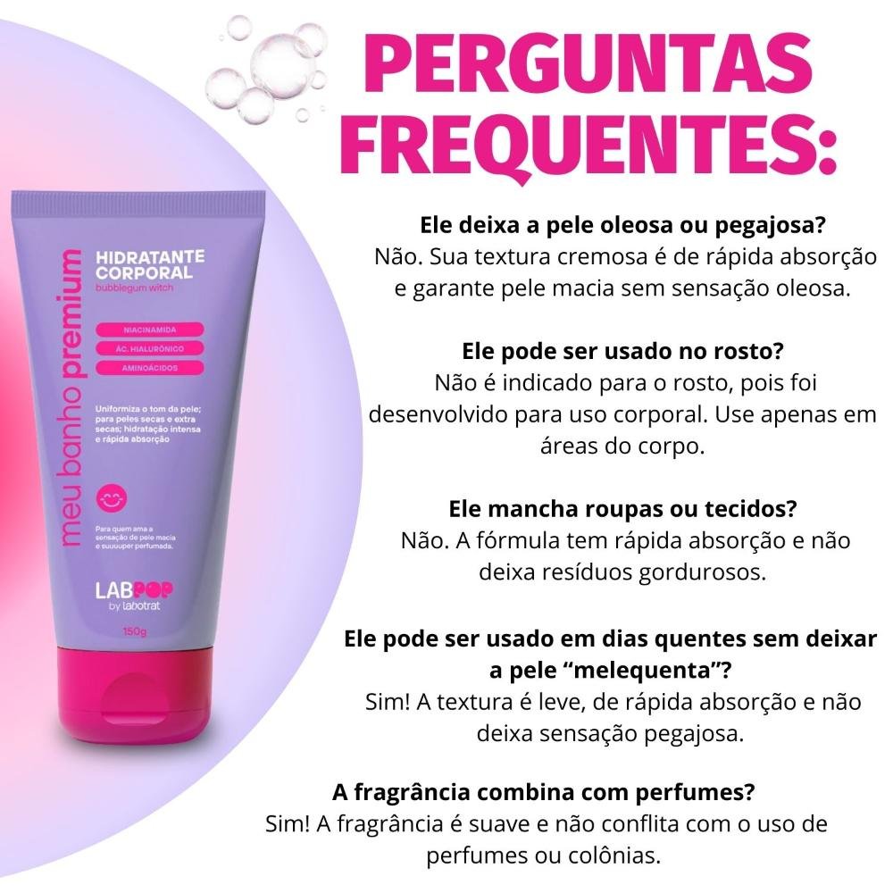 Hidratante Corporal LabPop by Labotrat Meu Banho Premium Bubblegum Witch 150g 150g 6