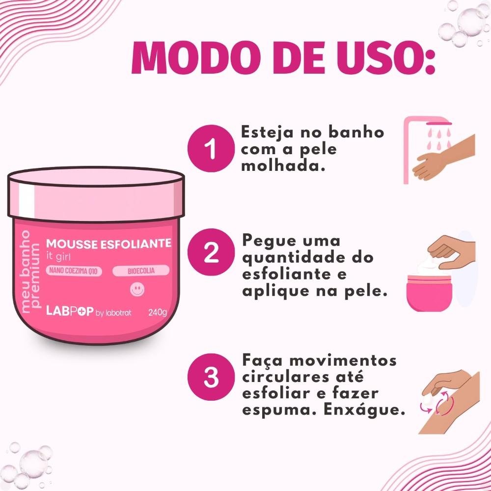 Mousse Esfoliante LabPop by Labotrat Meu Banho Premium It Girl 240g 240g 4