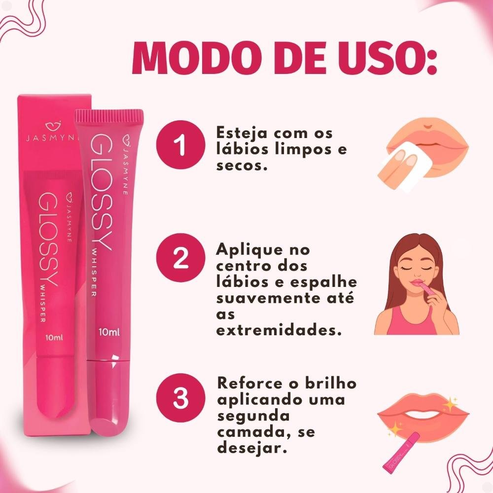 Brilho Labial Jasmyne Glossy Whisper Blush blossom J0101 Blush Blossom 7