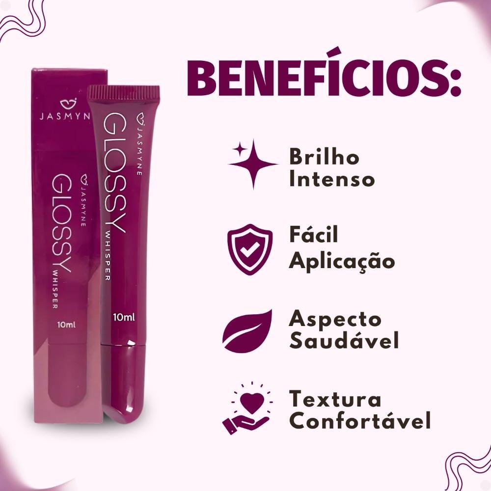 Brilho Labial Jasmyne Glossy Whisper Plum Allure J0101 Plum Allure 2