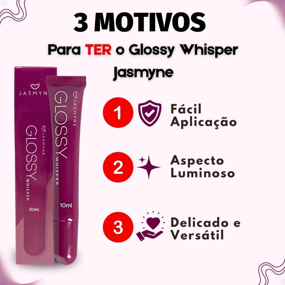 Brilho Labial Jasmyne Glossy Whisper Plum Allure J0101 Plum Allure 5