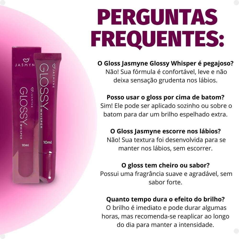 Brilho Labial Jasmyne Glossy Whisper Plum Allure J0101 Plum Allure 8