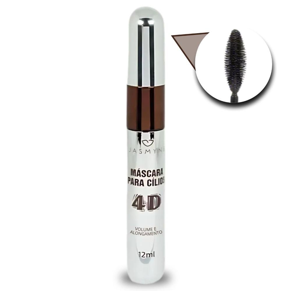 Máscara Para Cílios Jasmyne 4D Volume e Alongamento Marrom Ref.J0120 Marrom 3