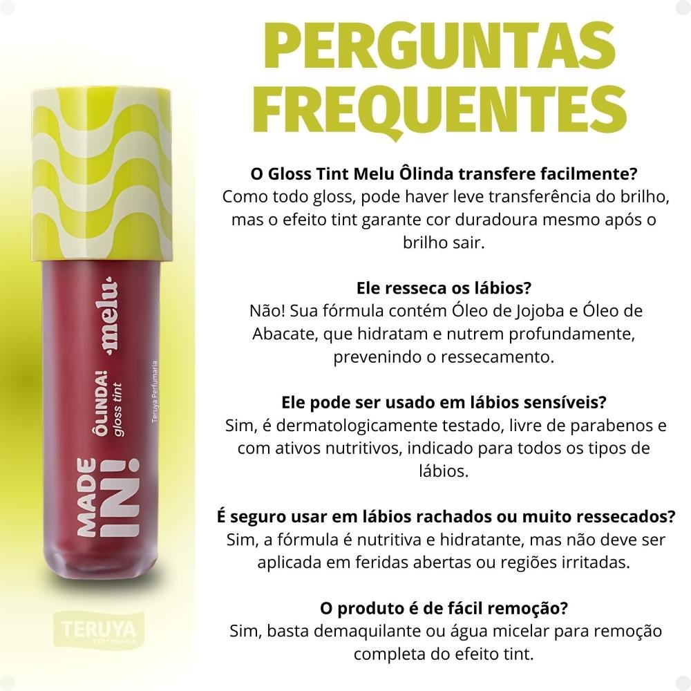 Gloss Tint Melu Made In! Ôlinda: Benzinho RRl6402-2 Benzinho 7