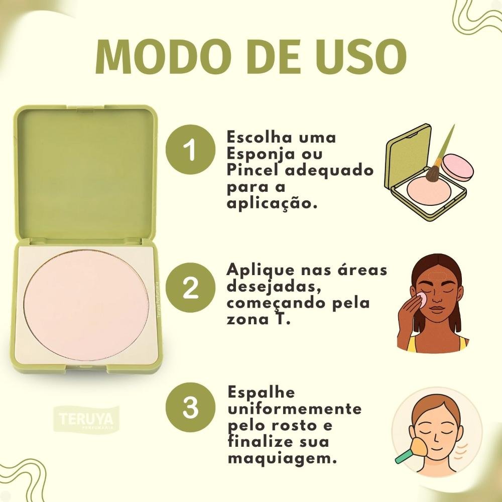 Pó Compacto Ruby Rose Silk Skin Soft Finish Acqua HB-T1400-1 ÚNICO 5