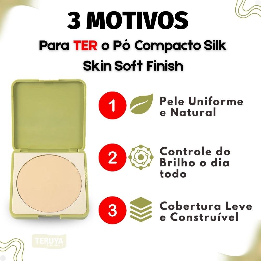 Pó Compacto Ruby Rose Silk Skin Soft Finish Sunlit HB-T1400-2 ÚNICO 3