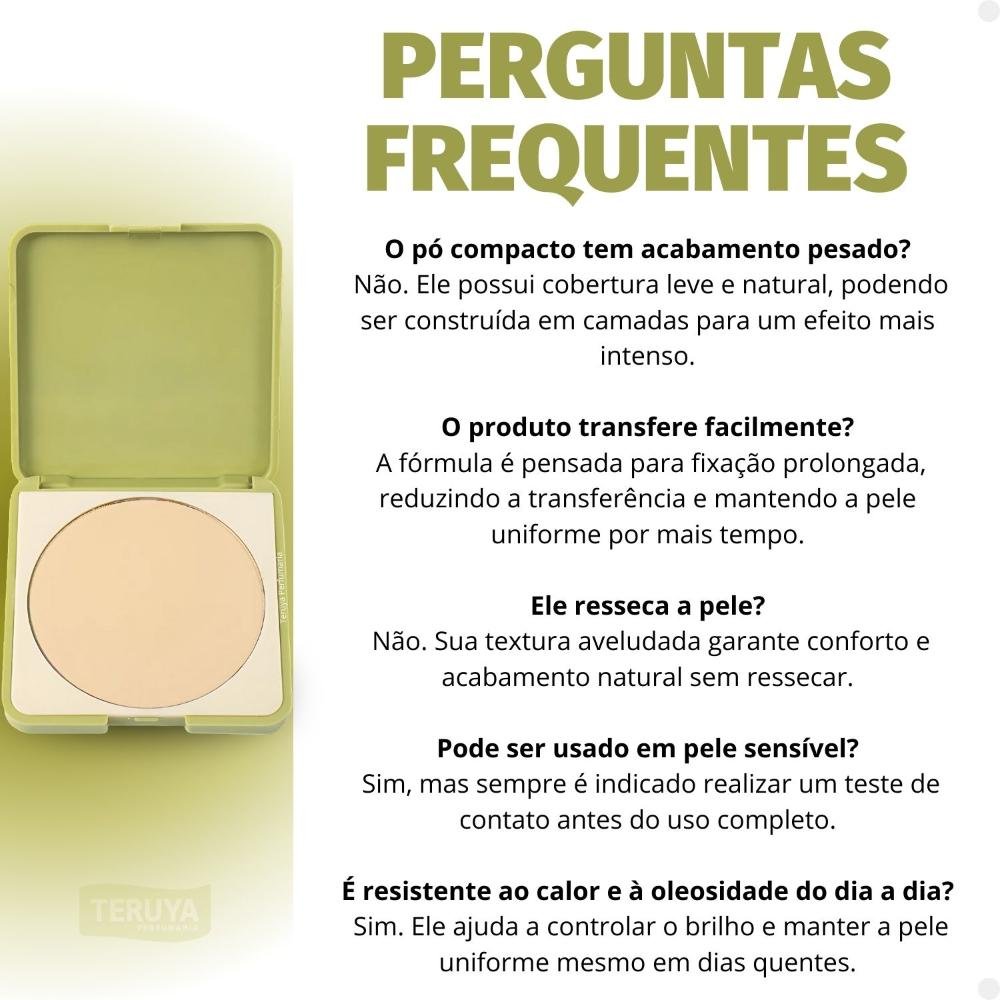 Pó Compacto Ruby Rose Silk Skin Soft Finish Sunlit HB-T1400-2 ÚNICO 6