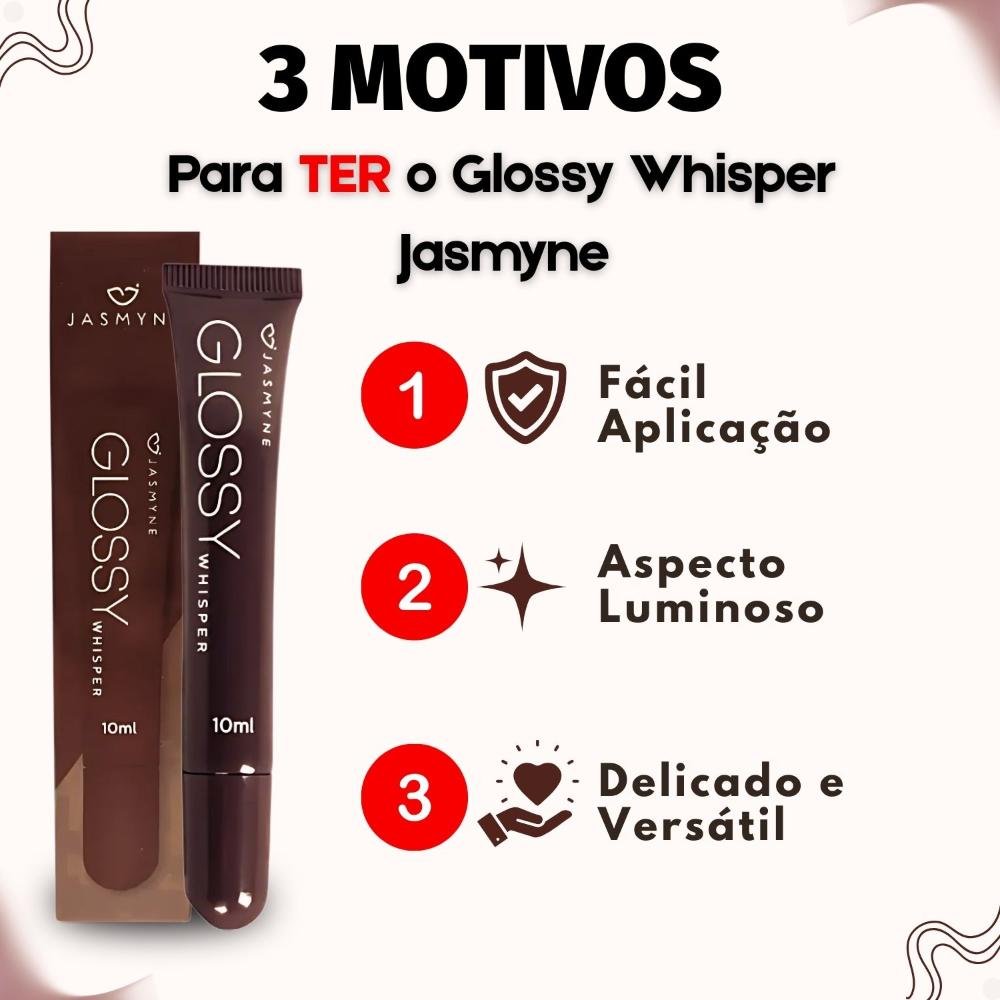 Brilho Labial Jasmyne Glossy Whisper Cocoa Velvet J0101 10ml 5