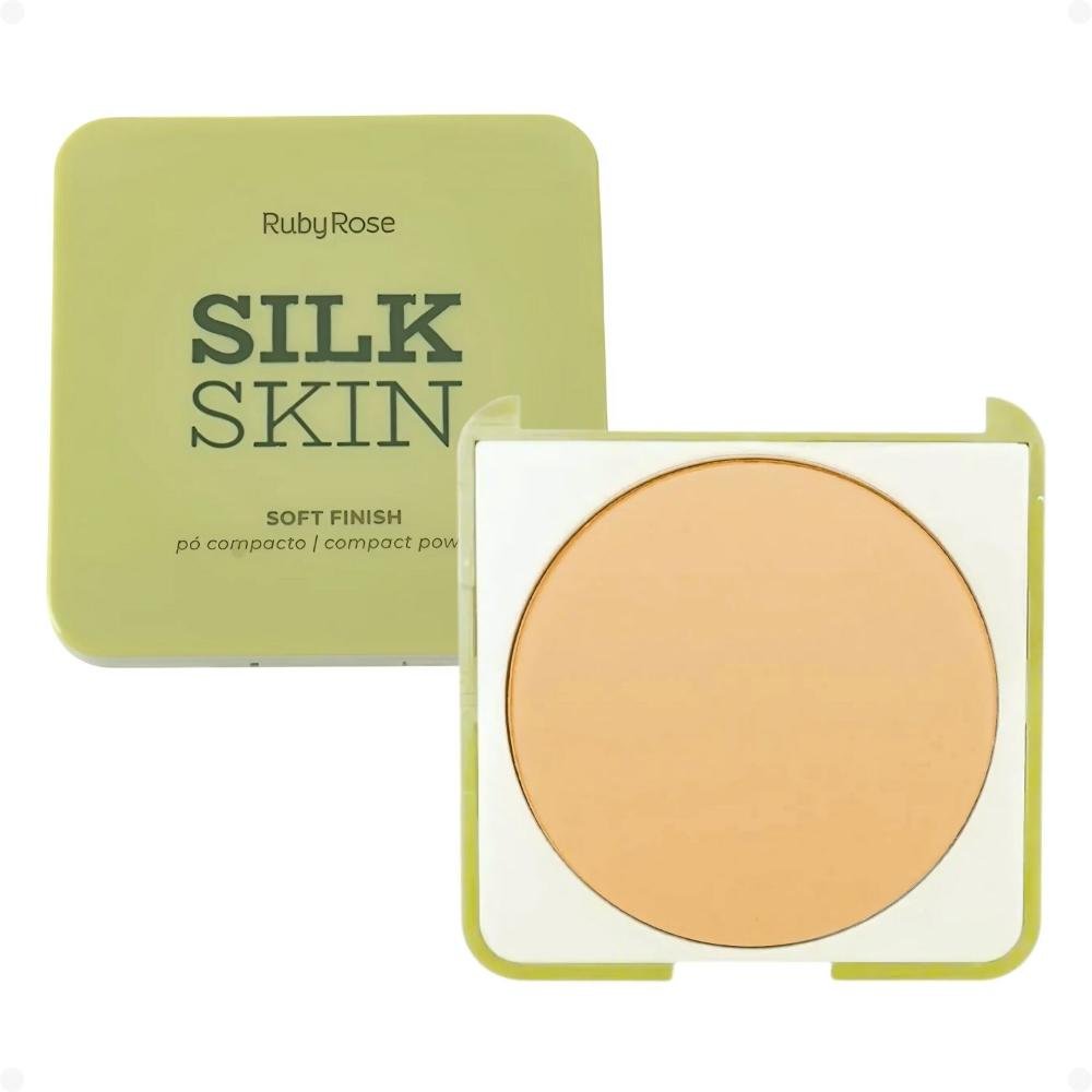 Pó Compacto Ruby Rose Silk Skin Soft Finish Sunshine HB-T1400-4