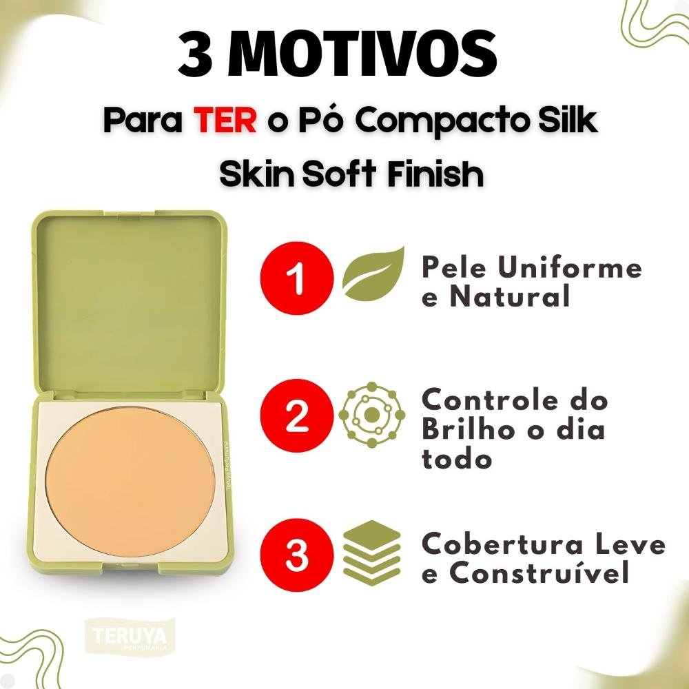 Pó Compacto Ruby Rose Silk Skin Soft Finish Sunshine HB-T1400-4 ÚNICO 3