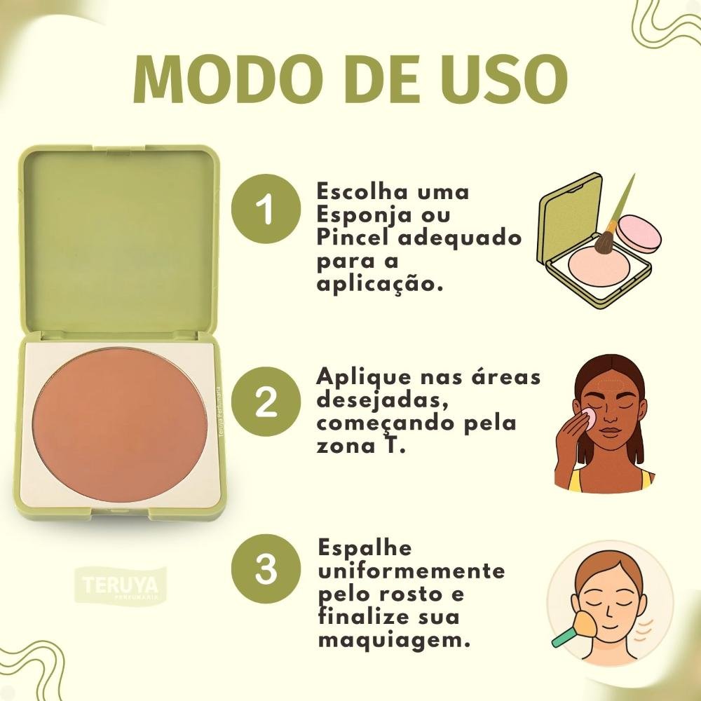 Pó Compacto Ruby Rose Silk Skin Soft Finish Medium 02 HB-T1400-7 HB-T1400-7 5