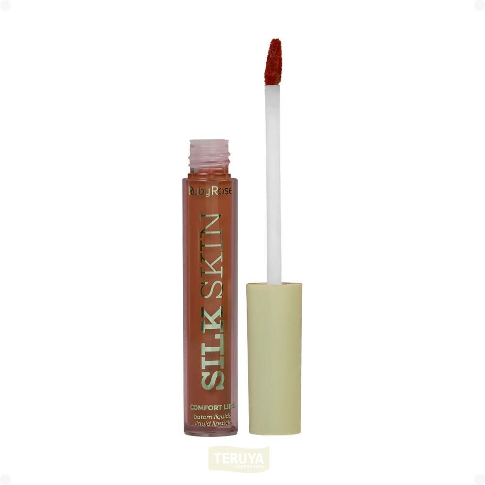 Batom Líquido Ruby Rose Silk Skin Comfort Lips SL08 HB-L6201-8 ÚNICO 3