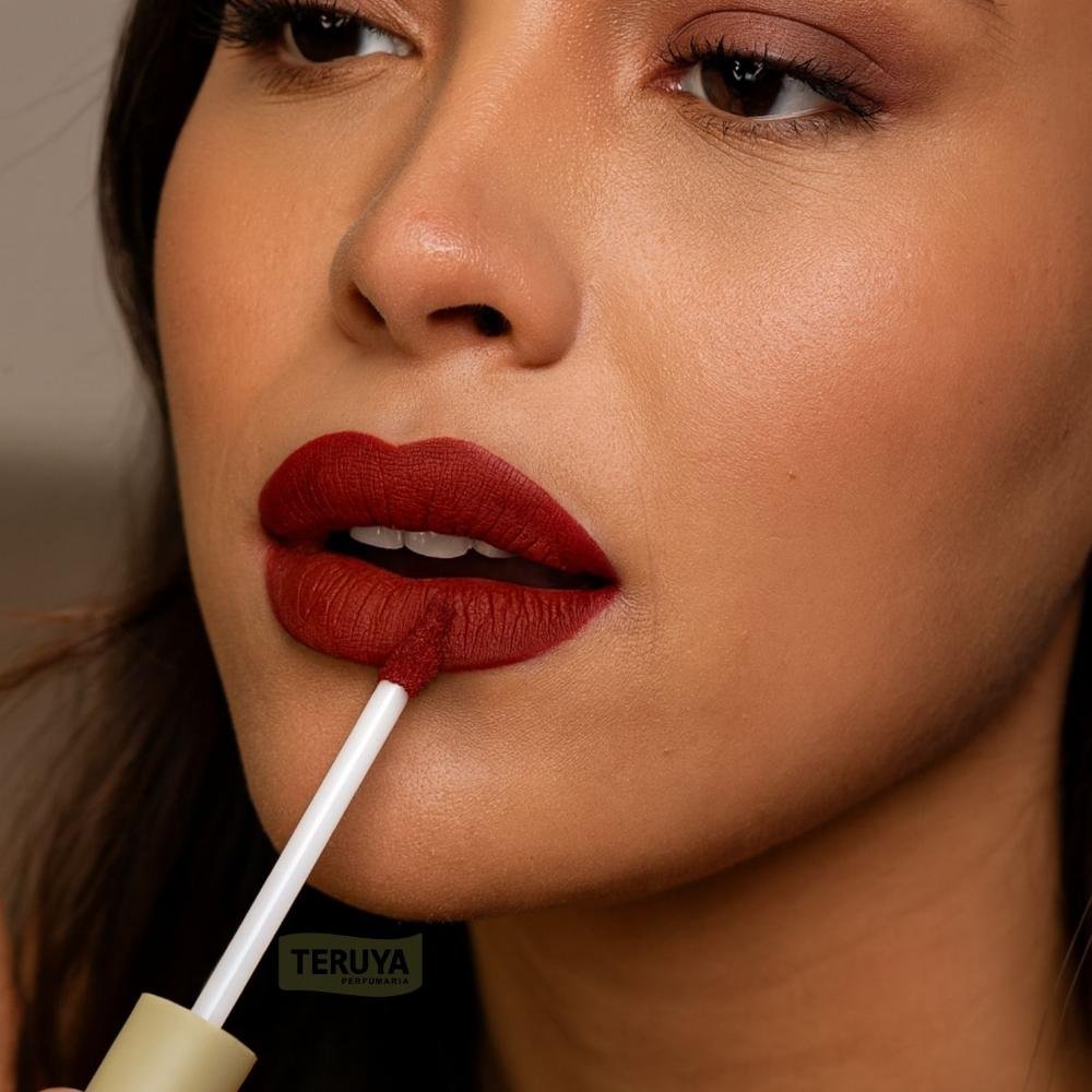 Batom Líquido Ruby Rose Silk Skin Comfort Lips SL08 HB-L6201-8 ÚNICO 5