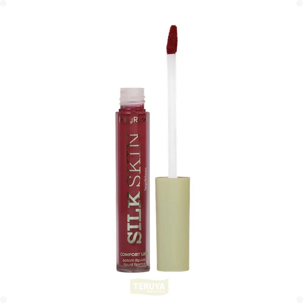 Batom Líquido Ruby Rose Silk Skin Comfort Lips SL12 HB-L6201-12 ÚNICO 3