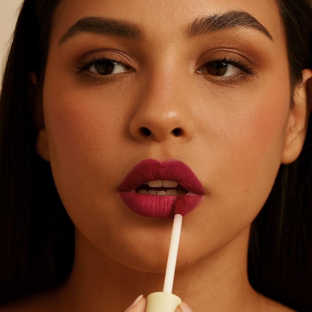 Batom Líquido Ruby Rose Silk Skin Comfort Lips SL12 HB-L6201-12 ÚNICO 5