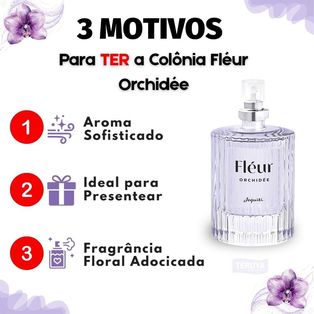 Desodorante Colônia Feminina Jequiti Fléur Orchidée 25ml 25ml 5