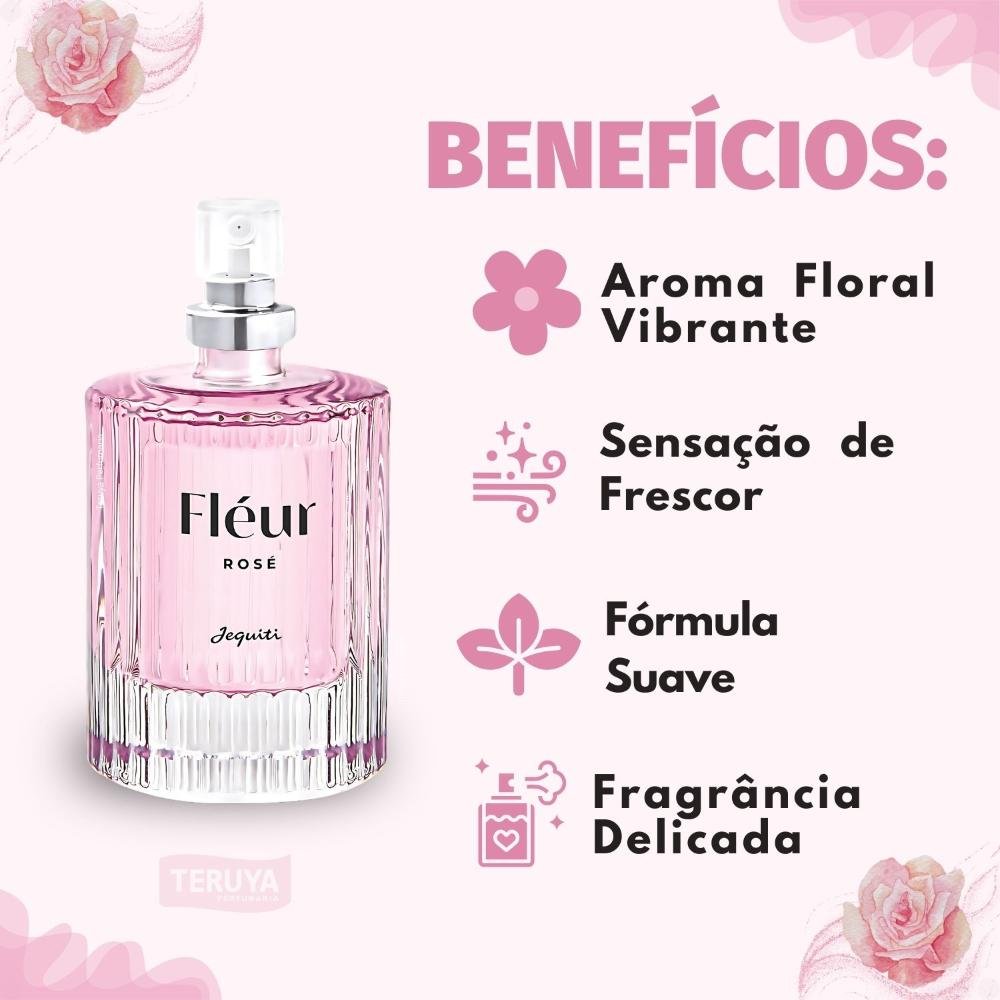 Desodorante Colônia Feminina Jequiti Fléur Rosé 25ml 25ml 2