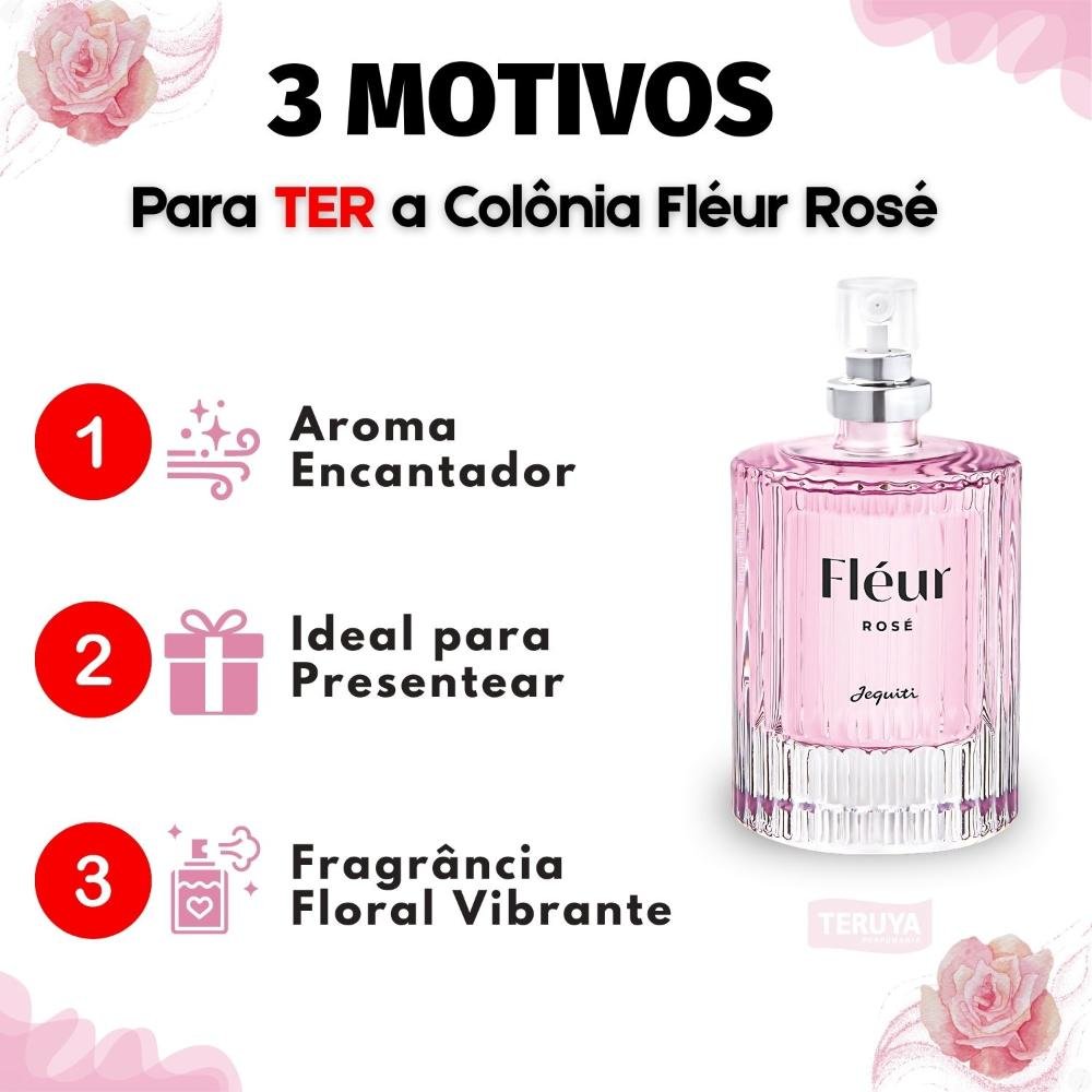 Desodorante Colônia Feminina Jequiti Fléur Rosé 25ml 25ml 5