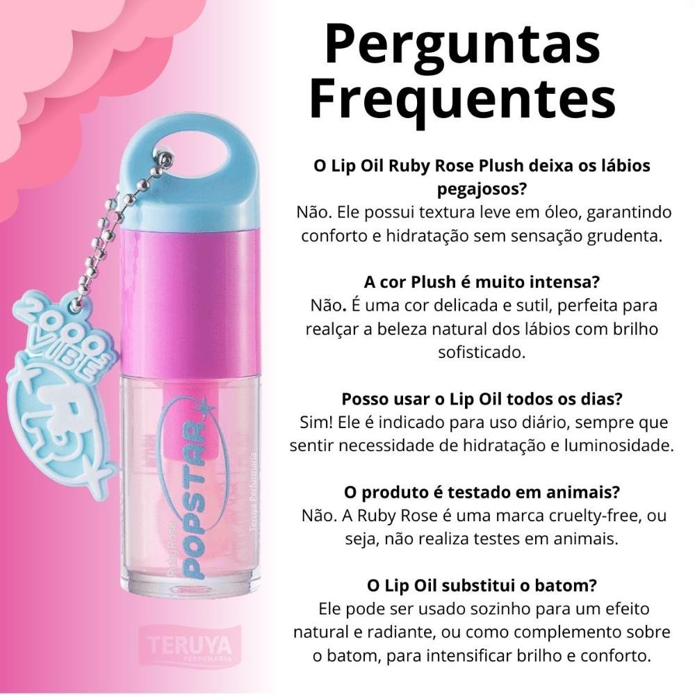 Lip Oil Ruby Rose Popstar Gimme Bling Plush HB-L6507-2 ÚNICO 7