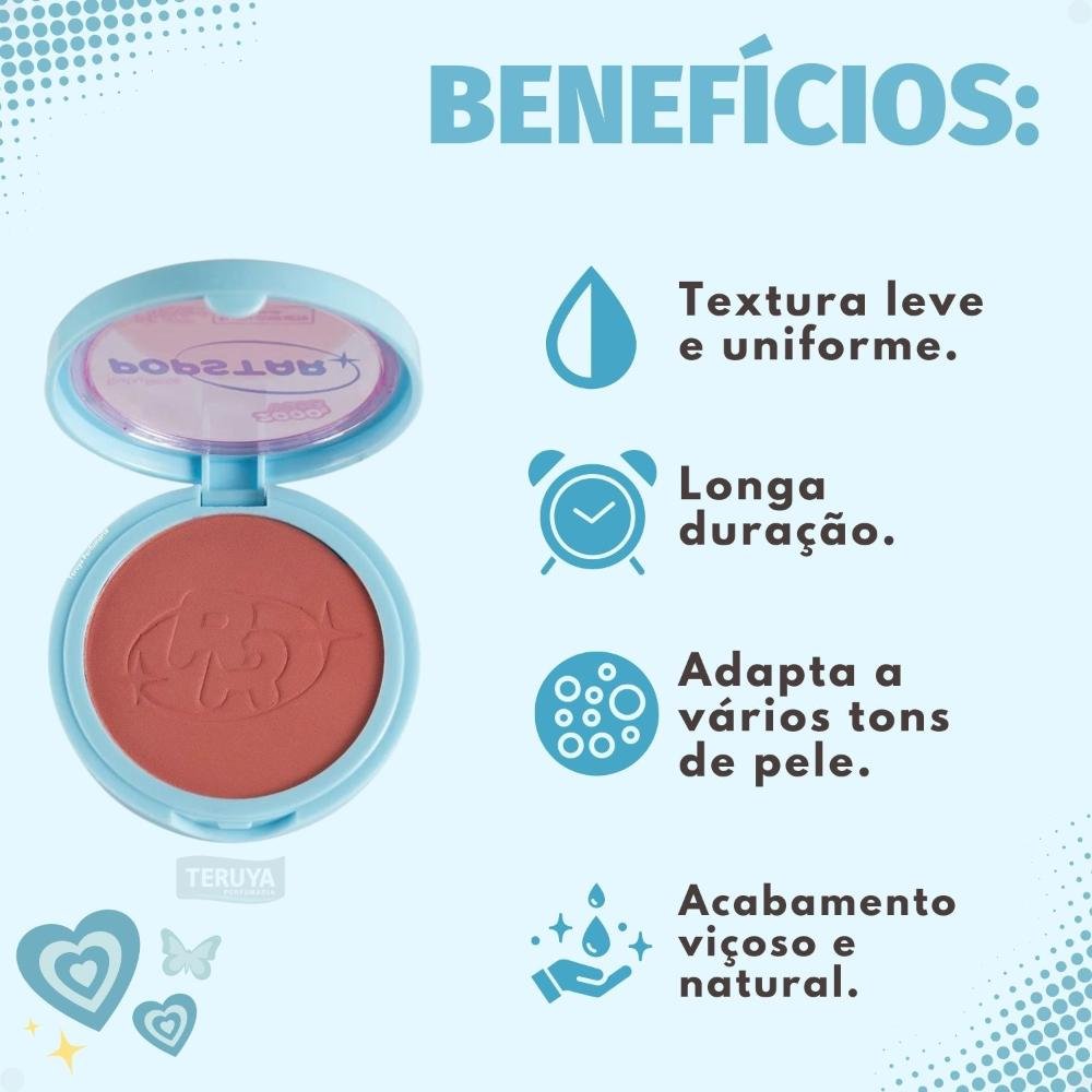 Blush Compacto Ruby Rose Popstar Play Back Secrets HB-M08-1 ÚNICO 2