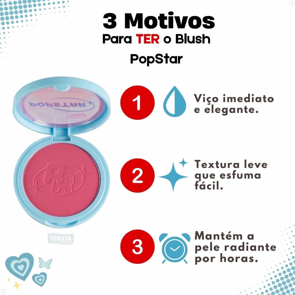 Blush Compacto Ruby Rose Popstar Play Back Girlfriend HB-M08-4 ÚNICO 7