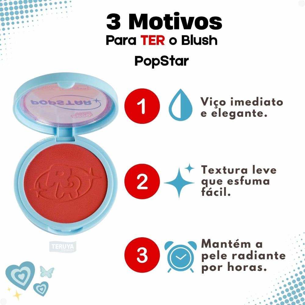 Blush Compacto Ruby Rose Popstar Play Back Smash HB-M08-5 ÚNICO 7