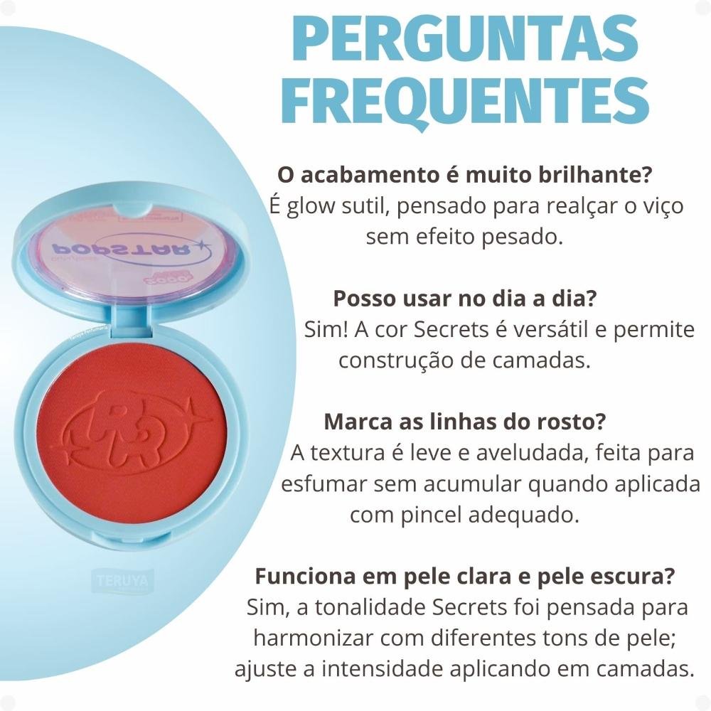 Blush Compacto Ruby Rose Popstar Play Back Smash HB-M08-5 ÚNICO 9