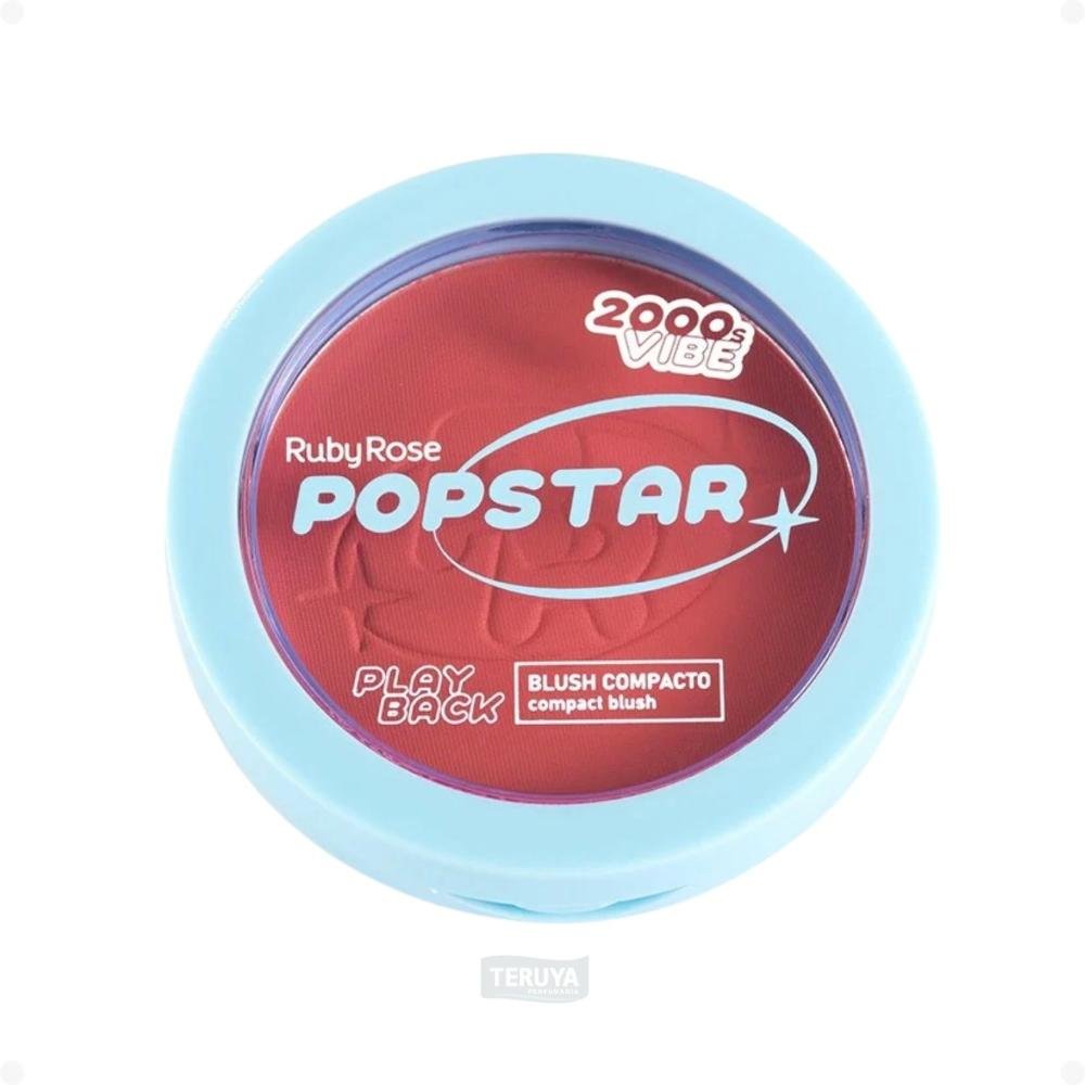 Blush Compacto Ruby Rose Popstar Play Back Diva HB-M08-2 ÚNICO 3