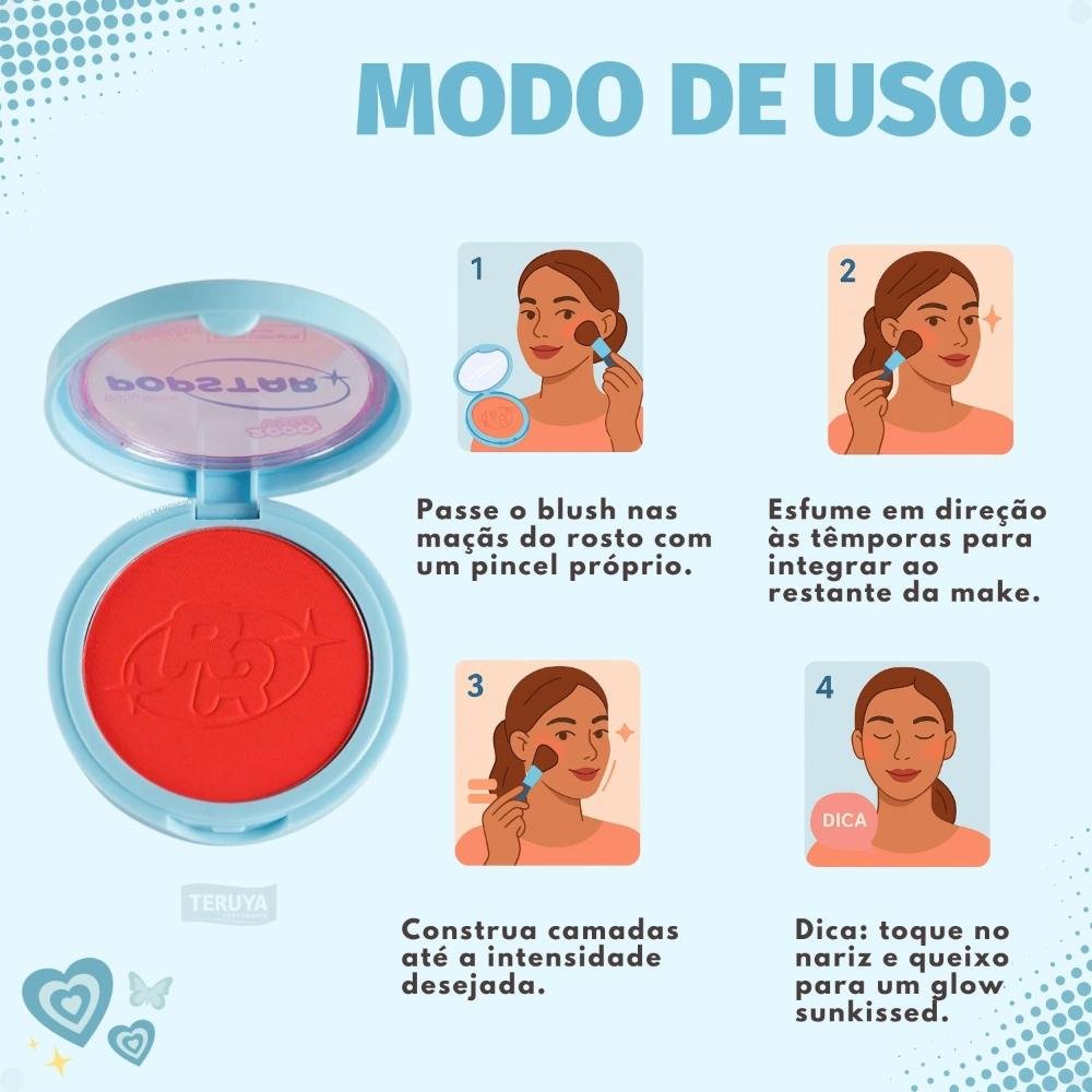 Blush Compacto Ruby Rose Popstar Play Back Friday HB-M08-6 ÚNICO 8